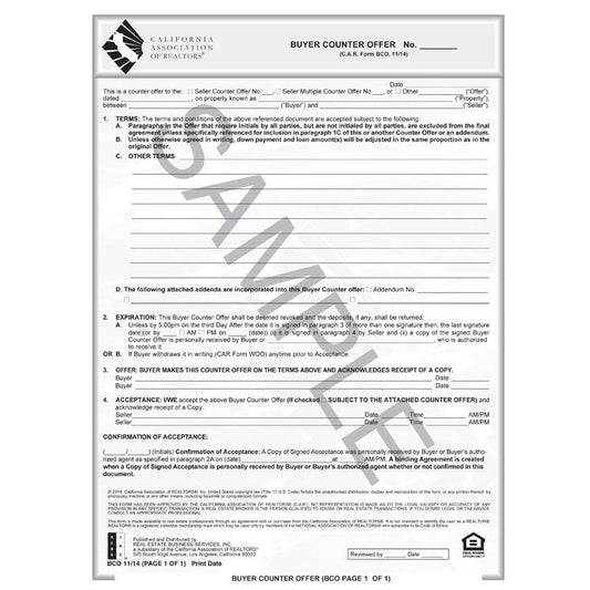BCO - Buyer Counter Offer