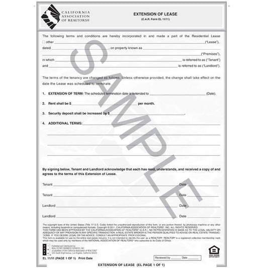EL - Extension of Lease