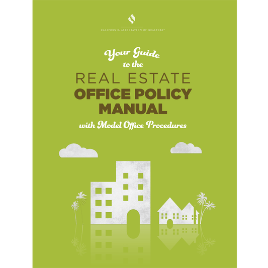 Real Estate Office Policy Manual - Now With Digital Download