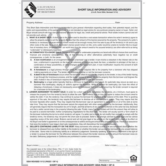 SSIA - Short Sale Information Advisory